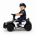 ELLEGNT Black Police Push Ride On Car for Toddlers 18M+, Steering Wheel, Lights, Sounds, Storage