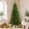 ELLEGNT 9 ft Pre-Lit Hinged Artificial Christmas Tree, LED Lights, Remote, Stand