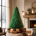 ELLEGNT 8 FT Unlit xmas Tree with Metal Stand, 1138 Tips, Green