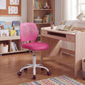 ELLEGNT Kids Ergonomic Desk Chair-Height-Adjustable Swivel Mesh Chair for Children, Home Office or Study Room, Rose Red