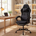 ELLEGNT Height Adjustable Office Chair with Lumbar Support and Headrest-Ergonomic Computer Chair with Linkage Armrests Black