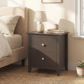 ELLEGNT 1 PCS Modern Nightstand with Storage 2 Drawers and Support Legs for Bedroom White