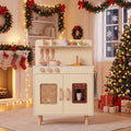 ELLEGNT Play Kitchen for Kids: Includes Ice Maker, Stove, Sink, and Storage Accessories Yellow
