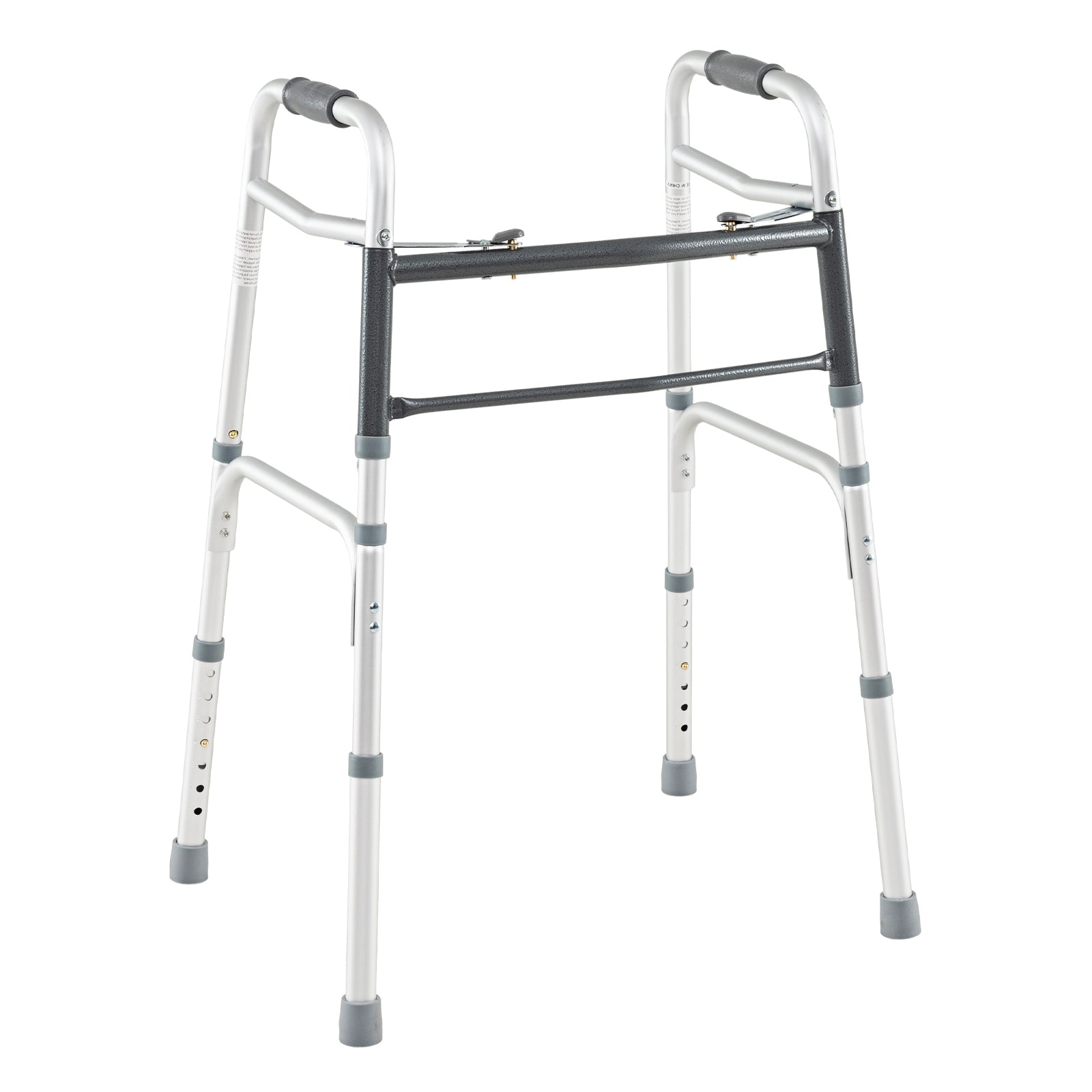 ELLEGNT 2-Button Folding Walker with 7-Level Height Adjustment-Lightweight Aluminum Mobility Aid