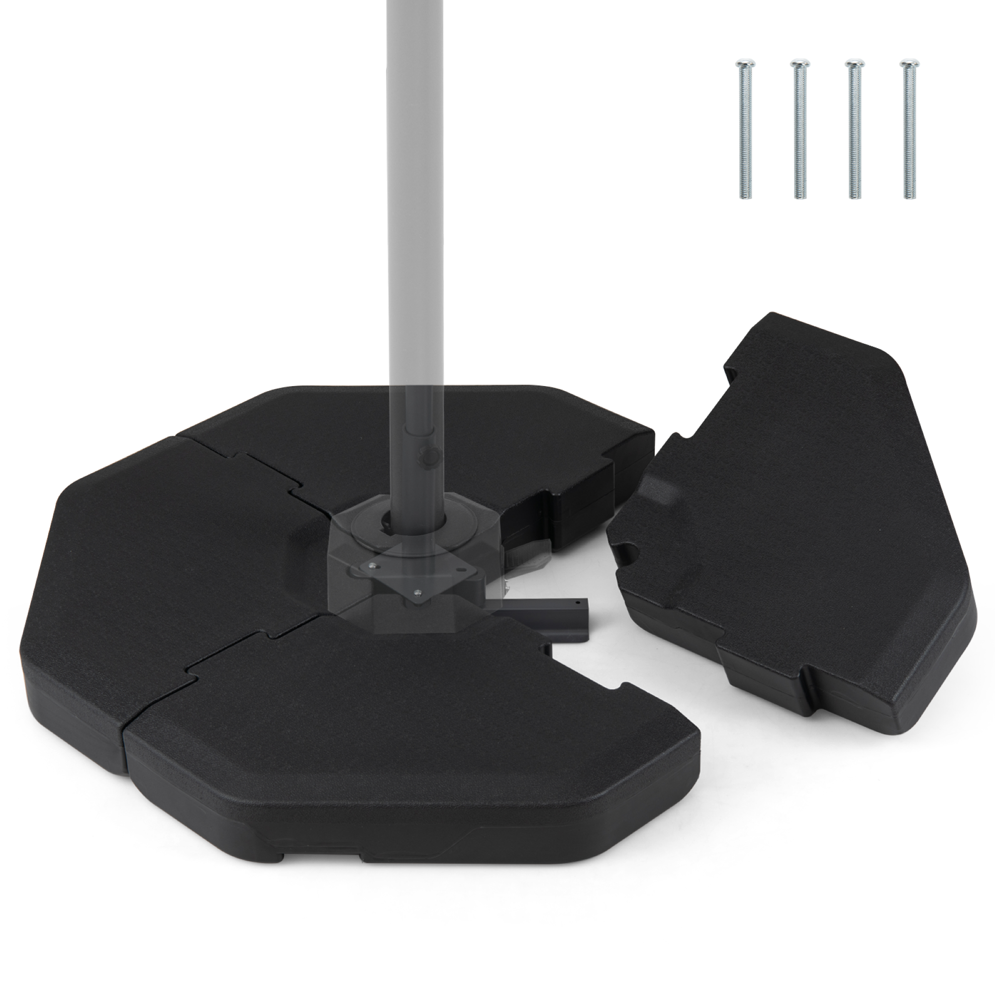 ELLEGNT 4 PCS Patio Offset Umbrella Base Weights-Cantilever Stabilizer Plate Set