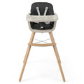 ELLEGNT 6-in-1 Baby High Chair, Feeding Chair, Convertible Highchair with 5-Point Harness, Removable Tray & PU Cushion for Babies and Toddlers in Black