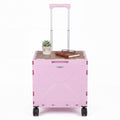 ELLEGNT Telescoping Handle Folding Cart-4 Rotating Wheels, Lid, Cup Holder, Collapsible Utility Wagon, Pink