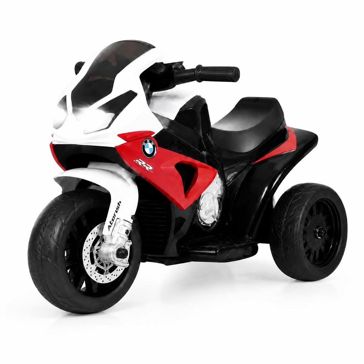 ELLEGNT 3-Wheel Kids Ride-On Motor Bike, 6V Electric Toy with Training Wheels, Red
