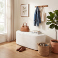 ELLEGNT Modern 47 in Upholstered Ottoman Bench-Corduroy End of Bed Stool for Bedroom