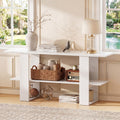 ELLEGNT TV Stand-Entertainment Center with Storage Shelf for TVs up to 55 in, White