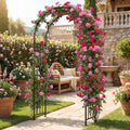 ELLEGNT 1 PCS Wedding Garden Arbor-7.2 ft Steel Arch for Climbing Plants, with Stakes for Stability