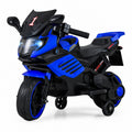 ELLEGNT 6V Kids Ride On Motorcycle with Removable Training Wheels, LED Lights, Music, Ages 3+, Navy