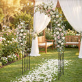 ELLEGNT 7.2 ft Metal Arch Trellis for Climbing Plants-Garden Arbor Pergola, Patio Walkway Gateway
