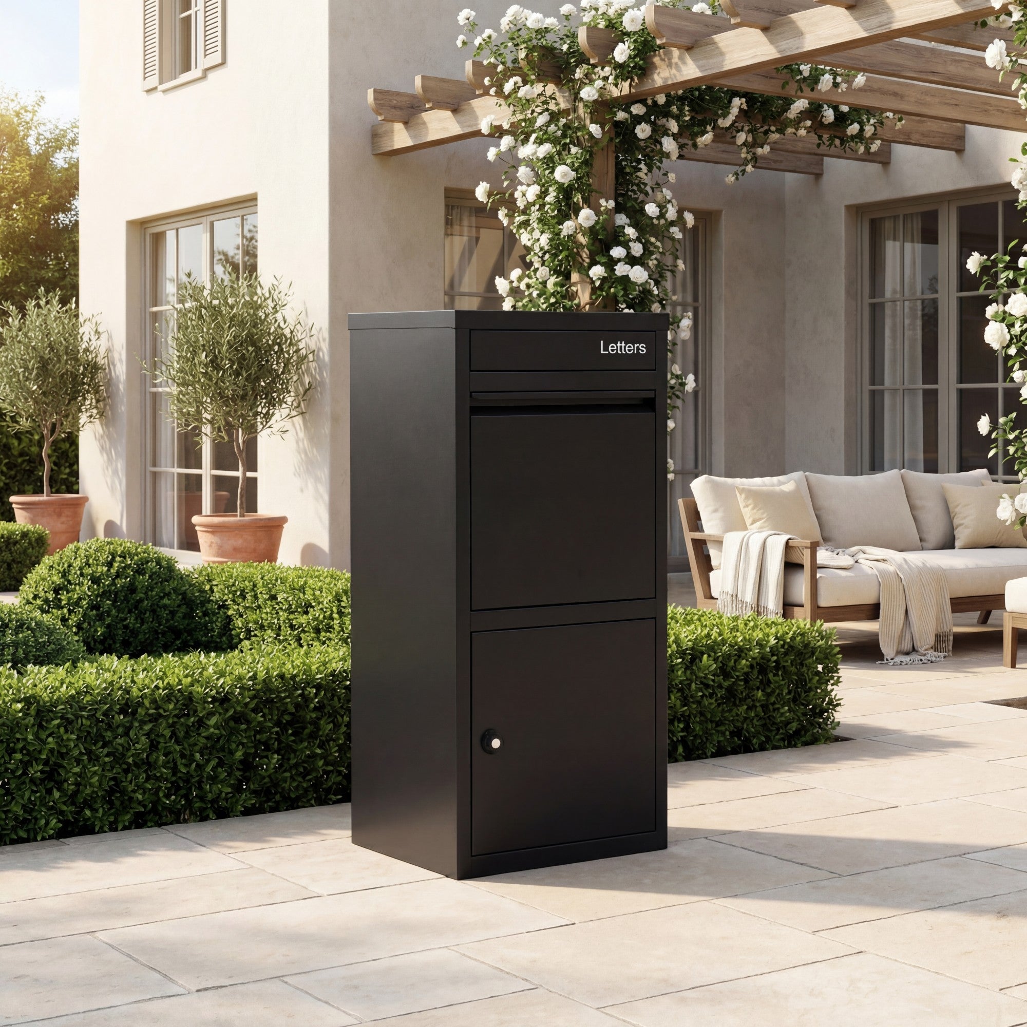 ELLEGNT Home Porch and Curbside Delivery Box-Anti?Theft Lockable Door, Secure Package Storage