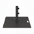 ELLEGNT 24 in Square Black Patio Umbrella Base-50 lbs, Outdoor Market Stand with Handle and Wheels, Black