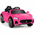ELLEGNT Licensed Maserati GranCabrio 12V Ride On Car for Kids with Parent Remote, Pink