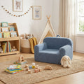 ELLEGNT Kids Couch-Comfy Toddler Chair with Removable Cover, Non-Slip Bottom, and Easy-Carry Handle Blue