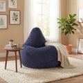ELLEGNT Adult Bean Bag Chair-Soft Corduroy Cover and Sponge Filling for Living Room, Bedroom, or Dorm Blue
