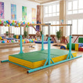 ELLEGNT 13-Level Adjustable Double Horizontal Bars-33 in-57 in Height Range and Width-Adjustable Green