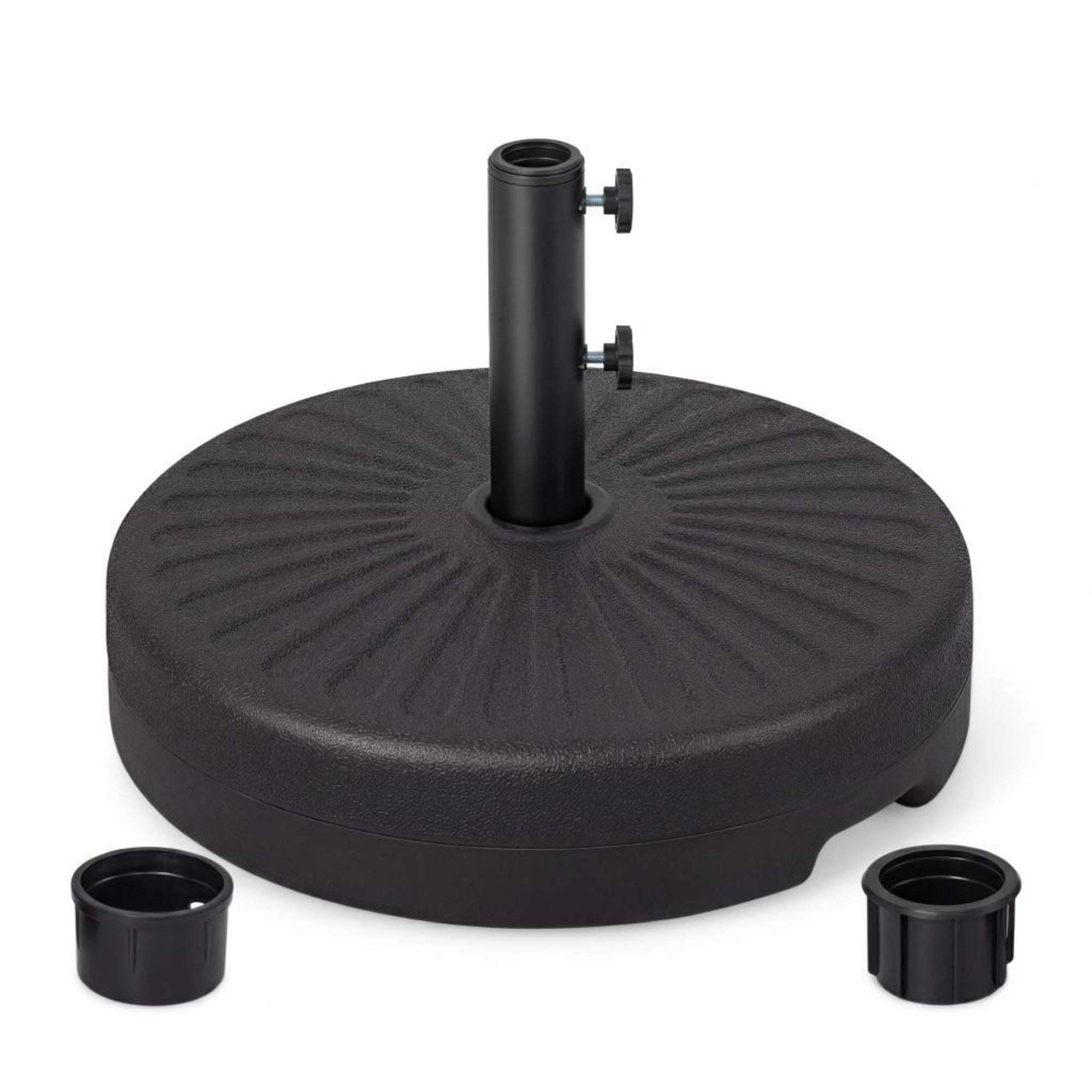 ELLEGNT Heavy-Duty Patio Umbrella Base Stand-19.5 in Round, Fillable, Fits 1.5 in /1.9 in Poles