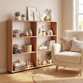 ELLEGNT 2 PCS 3-Tier Bookcase-42 in Bookshelf with Anti-Tipping Kit for Home Office, Living Room, or Study Brown