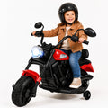 ELLEGNT 6V Kids Motorcycle with Training Wheels Lights Music Over 18 Months, Red
