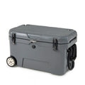 ELLEGNT 52 Quart Rolling Hard Cooler with 6-Day Ice Retention-Portable Insulated Cooler for Camping, Tailgating, or Beach Gray