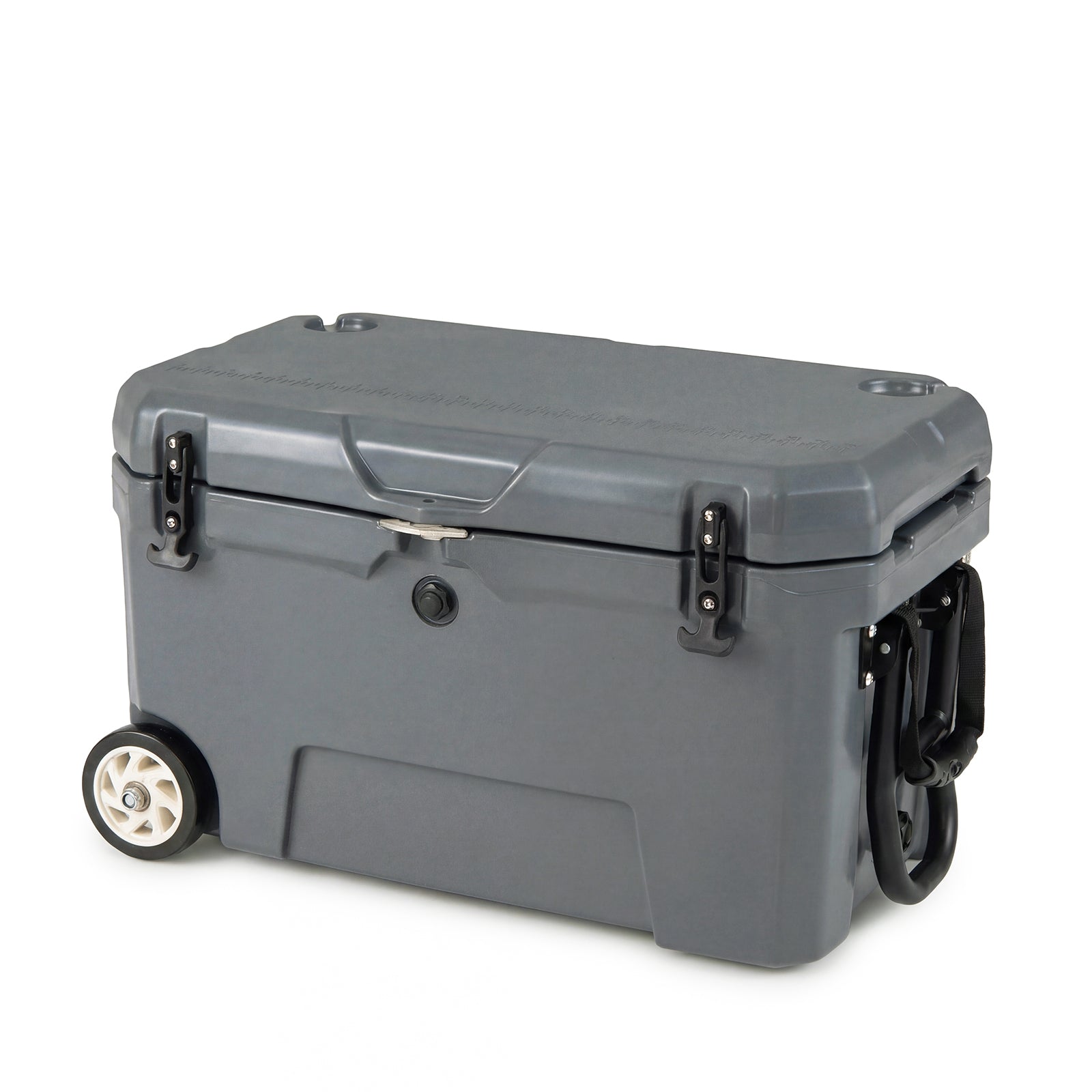 ELLEGNT 52 Quart Rolling Hard Cooler with 6-Day Ice Retention-Portable Insulated Cooler for Camping, Tailgating, or Beach Gray