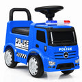 ELLEGNT Licensed Mercedes Benz Police Ride On Car with Push Handle Siren Storage 12 to 36 Months