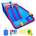 ELLEGNT Kids Bounce House with Water Slide and Splash Pool-Inflatable Water Park, With 750W Blower