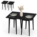 ELLEGNT 2 PCS 34 in Wooden Dining Table, Rectangular, Rubber Wood Legs for Apartment Breakfast, Black