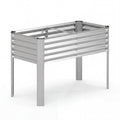 ELLEGNT 1 PCS Metal Raised Garden Bed-Galvanized Planter Box with Legs, Elevated for Vegetables, Silver
