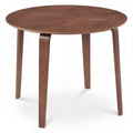 ELLEGNT Round Dining Table-37.5 in Circle Kitchen Table, Rubber Wood Legs, for Dining Room or Kitchen, Walnut